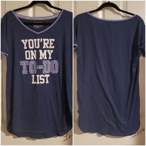 VICTORIA'S SECRET BLUE PAJAMA NIGHT SLEEP SHIRT XS